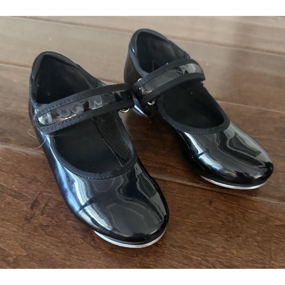 Black Patent Tap Shoes Mary Jane Style Girls Size 10 C